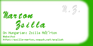 marton zsilla business card